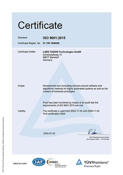 ISO 9001:2015 Certification - Quality Management Systems